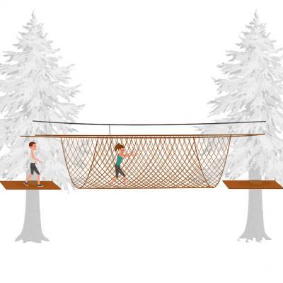 冒险公园 攀爬障碍-U型爬网