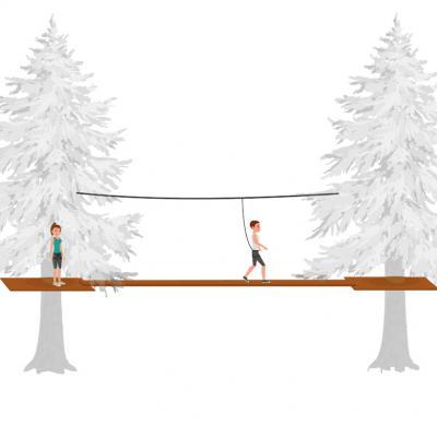 Walking obstacle BEAM BRIDGE