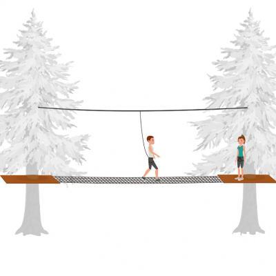 Walking obstacle WALKING ON THE NET