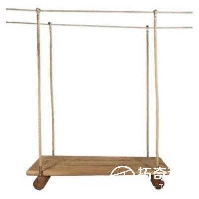 Stepping stone 0,60 x 1 m (1,97 x 3,28 ft) + 4 ropes 1,15 m (3,77 ft)